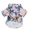 thumbnail image 3 of Walbest Pet Summer T-Shirts Hawaii Style Floral Dog Shirt Hawaiian Printed Pet T-Shirts Breathable Cool Clothes Beach Seaside Puppy Shirt Sweatshirt for X-Small to XX-Large Dog, 3 of 7
