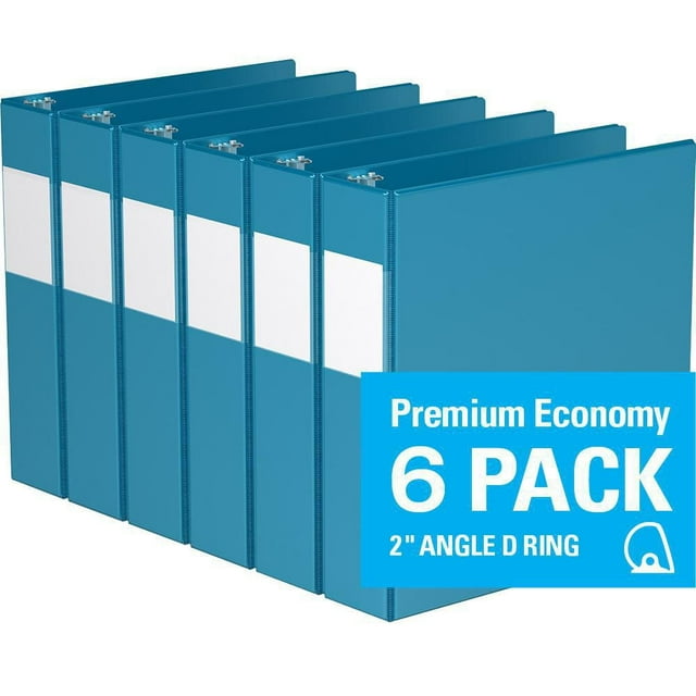 Davis Group, Premium Economy, D Ring, Binder, 6 Pack, 2"