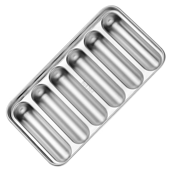 MERRYHAPY Stainless Steel Sausage Mold for Baby Food, Nonstick Hot Dog Maker with 6 Slots, Kitchen Tool