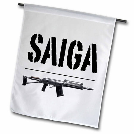 3dRose Saiga Military - Garden Flag, 12 by (Best Saiga 12 Muzzle Brake)