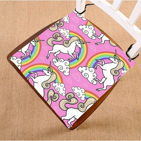

ABPHQTO Cartoon Unicorn Chair Pad Seat Cushion Chair Cushion Floor Cushion Two Sides Printing 20x20 Inch