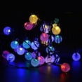 thumbnail image 4 of Somnr Christmas Solar lights Garden String Lights Globe Outdoor Lights 19.7ft 30 LED Fairy Bubble Crystal Ball Lights,Multicolor, 4 of 8