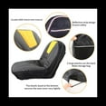 thumbnail image 3 of 2X Universal Riding Lawn Mower Tractor Cover Padded Comfort Pad Storage Pouch for Heavy Farm Vehicle Tractor Mower,2 * Riding Lawn Mower Seat Cover,gray & yellow, 3 of 5