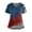 Dark Blue(American Flag Stars Striped), variant on 250 Anniversary USA Flag Scrubs for Women Funny American Flag Stars Striped Nurse Uniforms Trendy V-Neck Side Slits Scrub Shirt Festival Medical Workwear with Pockets Dark Blue M