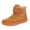 Brown, variant on Joykidd Toddler Soft Thick Plush Winter Snow Boots High Top Hook and Loop Lightweight Hiking Boots for Outdoor Winter Daily Wear