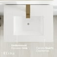 thumbnail image 5 of Eviva Curio 24"W x 18"D Dark Blue Bathroom Vanity with White Carrara Quartz Countertop and Undermount Porcelain Sink, 5 of 11