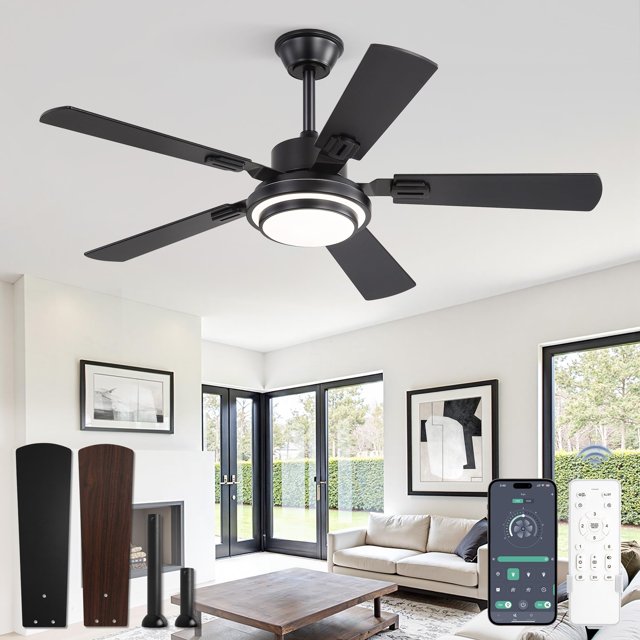 Ventilador de techo Fanbulous 122 cm con luces y control remoto de 6 velocidades