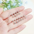 thumbnail image 5 of 20G Flat Back Earrings Stud 316L Surgical Steel Nose Stud Rings Threadless Tragus Labret Cartilage Medusa Conch Body Piercing Jewelry Hypoallergenic for Women Men 5Pairs Silver, 5 of 10
