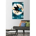 thumbnail image 2 of NHL San Jose Sharks - Maximalist Logo 23 Wall Poster with Pushpins, 22.375" x 34", 2 of 4