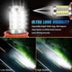 thumbnail image 2 of 4x H11 H9 H8 LED Headlight Kit High/Low Beam Fog Driving Bulbs 6500K Xenon White, 2 of 5