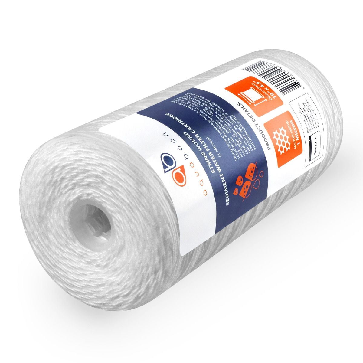 Aquaboon 1 Micron 10" String Wound Sediment Water Filter Cartridge | Whole House Sediment Filtration | Compatible with 84637, WPX5BB97P, PC10, 355214-45, 355215-45, WP10BB97P WP5BB97P 20-Pack