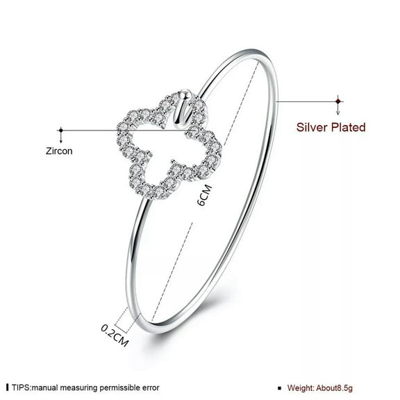 EOEMY Sterling Silver Plated Bracelet Cross Bangle 2.3mm Hook Clasp L248-Default