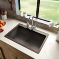 thumbnail image 4 of Elkay Elxr13322 Quartz Luxe 33" Drop In Single Basin Quartz Composite Kitchen Sink -, 4 of 5