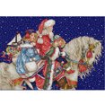 thumbnail image 1 of Hilo de bordar Eco-algodón completo 14CT Impreso Santa Claus Punto de cruz (RA432), 1 of 9