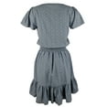 thumbnail image 2 of Women's Eyelet  Flutter  Smocked Waist Ruffled Hem Dress, 2 of 4
