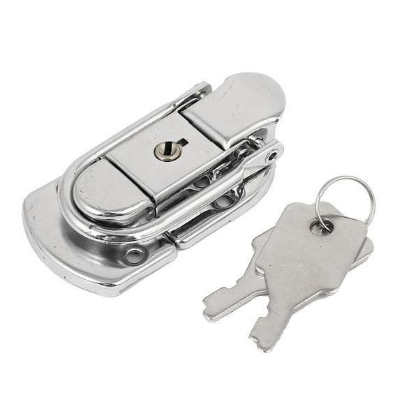 Cabinet Chest Toolbox Suitcase Jewelry Box Iron Toggle Latch Hasp w 2 Keys