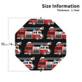 thumbnail image 2 of Lsque Fire and Rescue Truck Pattern 4" Drink Coasters Set of 4, PVC Leather Absorbent Coasters, Table Coaster Set Decorative Coffee Cup Coasters Housewarming Gift -Octagon, 2 of 6