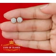 thumbnail image 3 of King of Bling's 10K Real Yellow Gold Real Diamond 0.50CT Men's/Women's Stud Round Earrings, 3 of 11