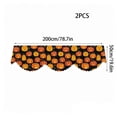 thumbnail image 3 of 2 Pcs Halloween Fireplace Mantle Scarf,Halloween Fireplace Decor,Pumpkin Pattern Irregular Edge for Home Fireplace Mantel Living Room, 3 of 7