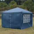 thumbnail image 2 of Spaco 3 x 3m Two Doors & Two Windows Practical Waterproof Right-Angle Folding Tent, Blue, 2 of 11