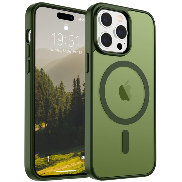 Funda magnética SUPFINE para iPhone 14 Pro Cangling Green