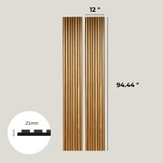 3D Wood Wall Panels | Acoustic Panels for Interior Wall Décor on Felt Back Board | Decorative Slat Panels for Wall and Ceilings | White Oak - 8 x 1 ft. x 2 Pack