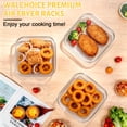 thumbnail image 4 of Walchoice 7.7 Inch Square Air Fryer Rack, 3 Layers Stackable Dehydrator Racks with Clamp and 8 Silicone Feet, Stainless Steel Air Fryer Accessories for Normal Oven Pot, Oven & Dishwasher Safe, 4 of 9