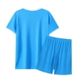thumbnail image 4 of KPOPLK Boys Athletic Shorts Set Breathable Boys TShirt and Basketball Shorts 2 Piece Outfit Set Size 5-6 Years,Light Blue, 4 of 4