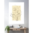 thumbnail image 2 of Narcissus Flowers Drawing Line Art Pastel Garden Poster Wall Art, Modern Wall Decor For Living Room Bedroom, 16x24 UNFRAMED, 2 of 3
