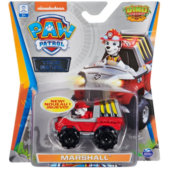 PAW Patrol, True Metal Marshall Collectible Die-Cast Vehicle, Dino Rescue Series 1:55 Scale