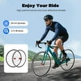 thumbnail image 2 of 700C Road Bike Wheel Set, 45# Steel Ultra-Light Aluminium Alloy Front Rear Bike Wheels, 661Lbs Load Front&Rear Bicycle Wheel Set Aluminum Rim C/V Brake Compatible with 7-12 Speed, 2 of 7