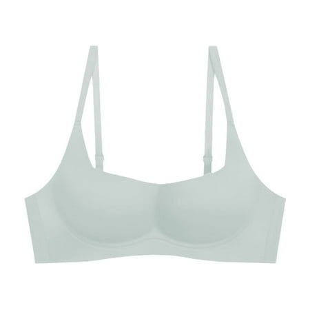 Lightly Lined Bra  Comdrip Women s Seamless Thin Small Breasts Gather and Support To Sagging Soft Support No Ring Breast Holding Bra Balconette Bra Green L