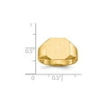 thumbnail image 5 of Real 14kt Yellow Gold 12.5x11.0mm Open Back Signet Ring Size: 8; for Adults and Teens; for Women and Men, 5 of 5