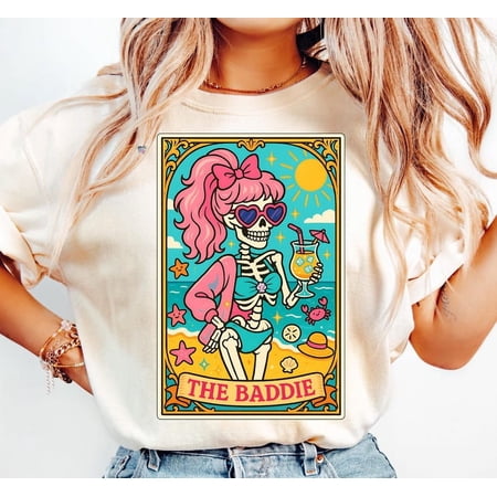 The Baddie Tarot Card T-shirt, Summer gothic Shirt, Funny Gothic Girl Shirt TH070640