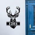 thumbnail image 3 of Handmadetneonsign Head Deer Hunting House Number Metal Wall Art LED Light - Personalized Sign Home Decor, 3 of 5