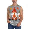 thumbnail image 1 of Fotbe Hello Fall Gnomes Men's Camiseta sin Mangas Estampada para Hombres, Playera Casual para Gimnasio, Entrenamiento, Playa-Medium, 1 of 7