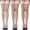 White, variant on 3-Pack Women's Thigh High Stockings - Lace Trim Fishnet Tights with Silicone Grip (3 Mesh Styles)