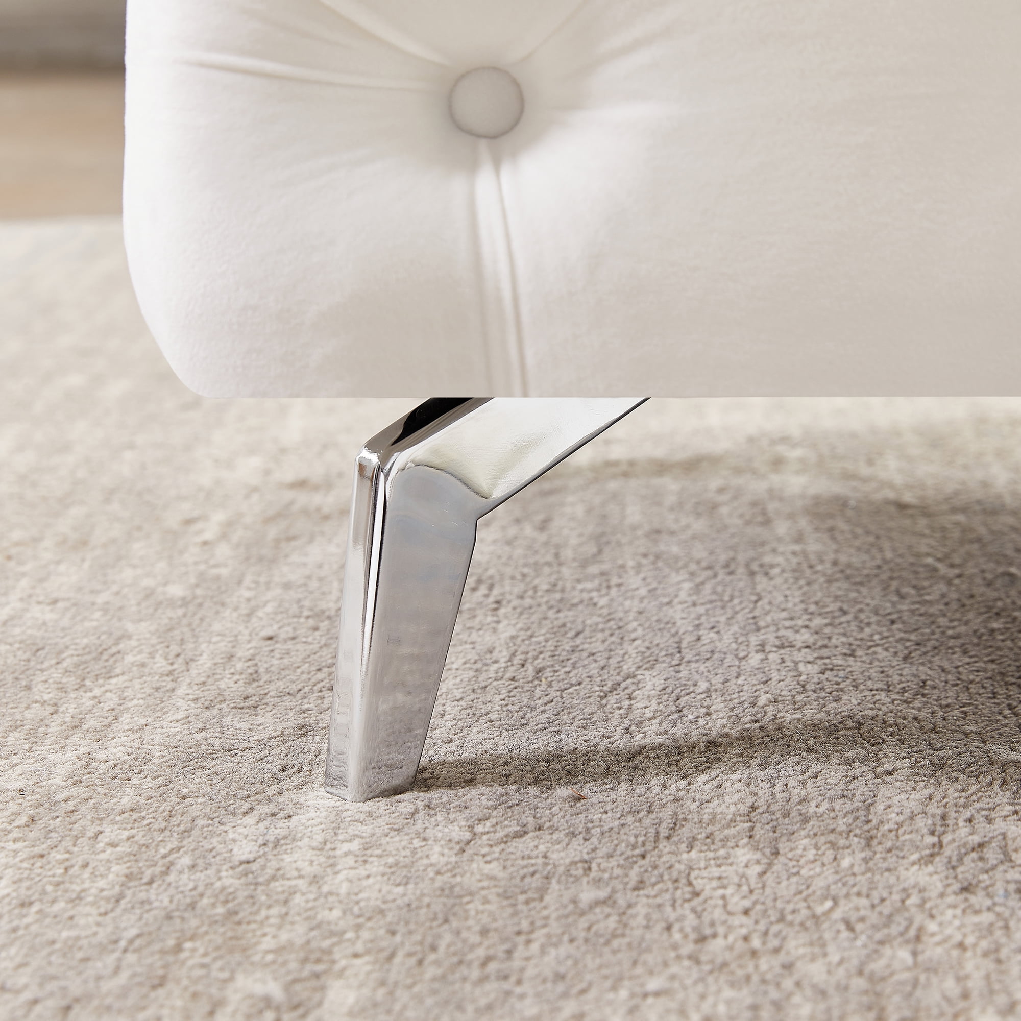 Kepooman 51 Inches Modern Velvet Bedroom Bench, Button-Tufted Upholstered Ottoman End of Bed Bench for Entryway Living Room Bedroom, White Kepooman 51 Inches Modern Velvet Bedroom Bench, Button-Tufted Upholstered Ottoman End of Bed Bench for Entryway Living Room Bedroom, White