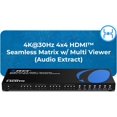 thumbnail image 3 of Conmutador Matriz HDMI OREI 4x4 4K a 30 Hz con Multivisor Cuádruple, 3 of 9