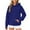 Blue, variant on Waffle Knit Hoodie Loose Casual Sweatshirts for Women Plain Pullover Long Sleeve Fall Winter Tops with Front Pocket (M, Khaki)