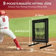 thumbnail image 2 of 9-Hole Baseball Pitching Net with Strike Zone  – Height-Adjustable Trainer for Pitching & Batting Drills, 2 of 6