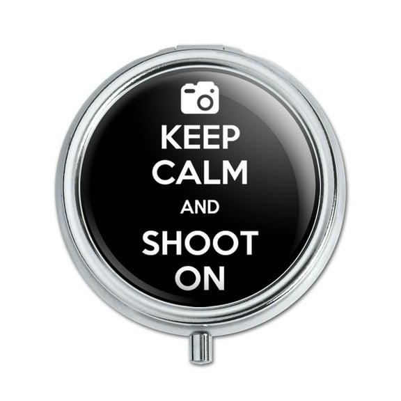 Keep Calm And Shoot On Camera Photography Pill Box