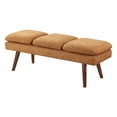 thumbnail image 5 of Amanda 54" Mid-Century Bench in Rust Brown Fabric, 5 of 5