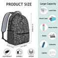 thumbnail image 6 of Paisley Pattern Backpack for School,Cute School Bag,Schoolbag with Adjustable Shoulder Straps & Padded Back,15.3"x11"x6.7", 6 of 6