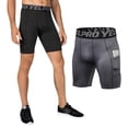 thumbnail image 3 of Men‘s Compression Short with Pocket Dry Fit Yoga Shorts S-2XL, 3 of 4
