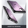 thumbnail image 3 of Poetic Étui de Protection Antichoc Double Couche Intégrale, Protecteur d'Écran Intégré, Série Révolution, pour Apple iPhone 11 (2019) 6.1 Pouces, Violet Métallique, 3 of 7