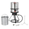 thumbnail image 5 of Turkey Deep Fryer 30-qt, Outdoor Aluminum Boiler Steamer Kit, 54,000 BTU Burner, Propane Gas Fryer for Turkey, Seafood, Includes Basket, Rack, Thermometer, 5 of 7