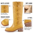 thumbnail image 6 of VBDB Women's Knee High Boots Chunky Block Heel Long Boots Square Toe Low Heel Boots for Women, 6 of 7