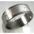 thumbnail image 3 of K-KED 30x Jeremiah 29:11 Etch Cross English Bible Lord's Prayer Stainless Steel Rings, 3 of 5
