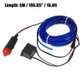 thumbnail image 4 of 500cm Blue LED EL Wire Neon Strip Light Lamp Kit Interior Trim Dash Atmosphere with Power Driver for Vehicle, 4 of 5